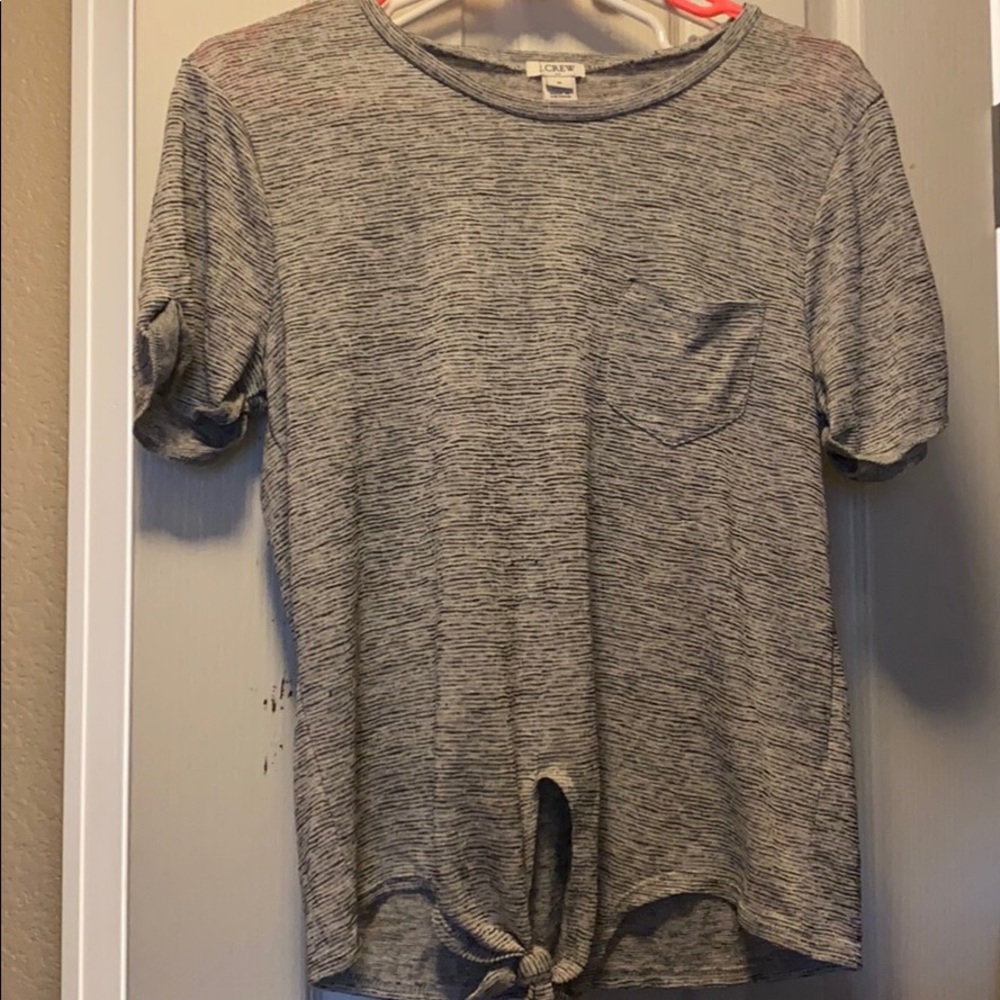 JCrew Tie Front Tee - Picture 2 of 4